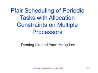 Pfair Scheduling of Periodic Tasks with Allocation Constraints on Multiple Processors