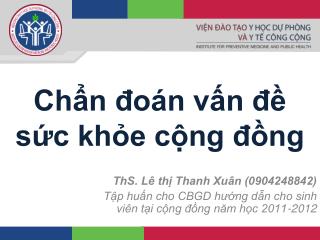 Chẩn đoán vấn đề sức khỏe cộng đồng