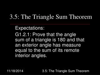 3.5: The Triangle Sum Theorem
