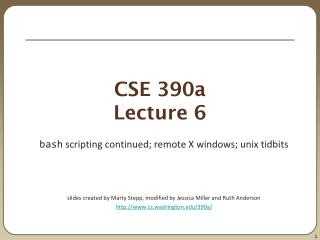 CSE 390a Lecture 6