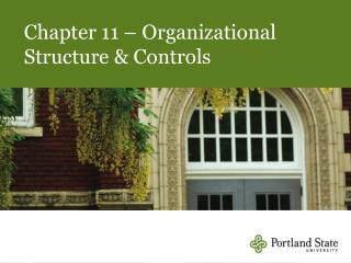 Chapter 11 – Organizational Structure &amp; Controls