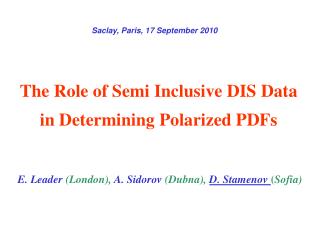 The Role of Semi Inclusive DIS Data in Determining Polarized PDFs