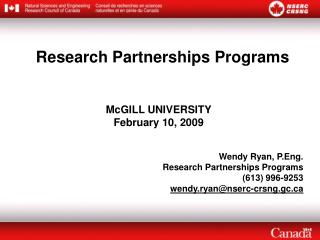 Research Partnerships Programs