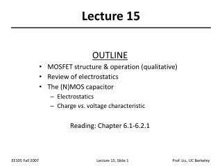 Lecture 15