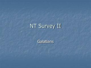 NT Survey II