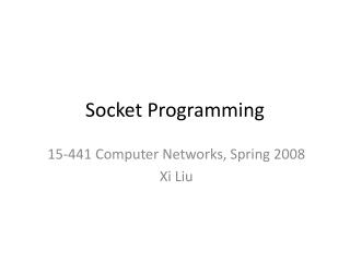 Socket Programming
