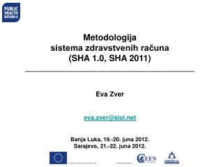 Metodologija sistema zdravstvenih računa (SHA 1.0, SHA 2011)