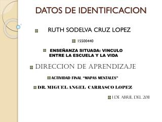 DATOS DE IDENTIFICACION