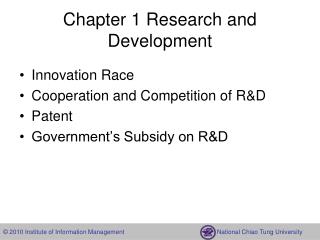 Chapter 1 Research and Development