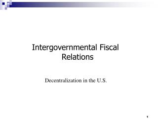 Intergovernmental Fiscal
