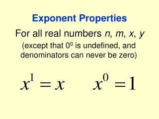 Exponent Properties