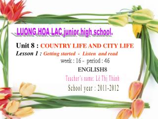LUONG HOA LAC junior high school.