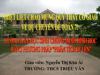 Giáo viên: Nguyễn Thị Khả Ái