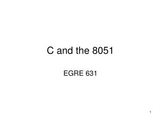 C and the 8051