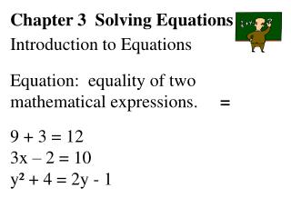 Chapter 3 Solving Equations