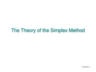 The Theory of the Simplex Method