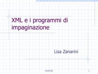 XML e i programmi di impaginazione
