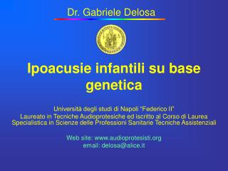 Ipoacusie infantili su base genetica