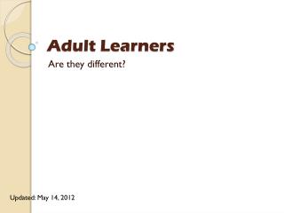 Adult Learners