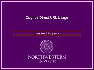 Cognos Direct URL Usage