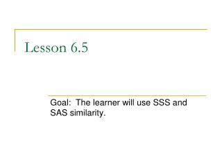 Lesson 6.5