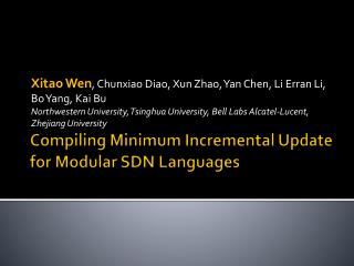 Compiling Minimum Incremental Update for Modular SDN Languages