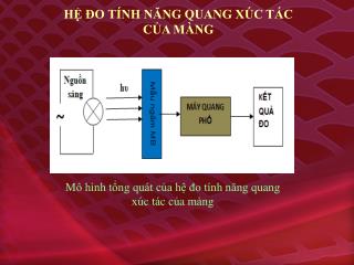 HỆ ĐO TÍNH NĂNG QUANG XÚC TÁC CỦA MÀNG