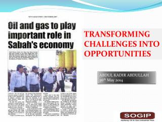 TRANSFORMING CHALLENGES INTO OPPORTUNITIES