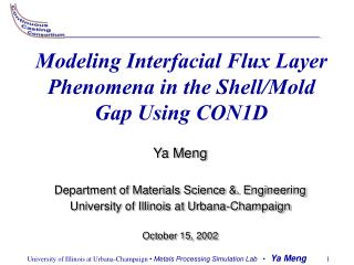 Modeling Interfacial Flux Layer Phenomena in the Shell/Mold Gap Using CON1D