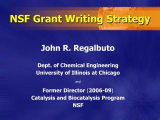 NSF Grant Writing Strategy