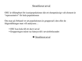 Stratifierat urval