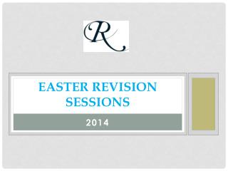 EASTER REVISION Sessions