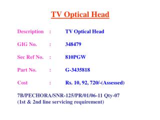 TV Optical Head