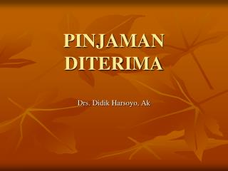 PINJAMAN DITERIMA