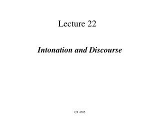 Lecture 22