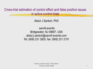 Cross-trial estimation of control effect and false positive issues in active-control trials