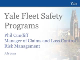 Yale Fleet Safety Programs