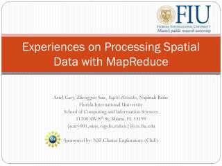 Experiences on Processing Spatial Data with MapReduce