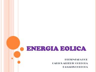 ENERGIA EOLICA