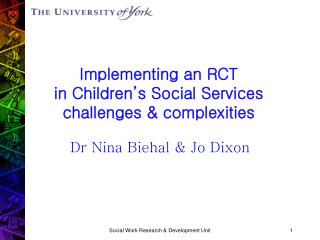 Implementing an RCT in Children’s Social Services challenges &amp; complexities