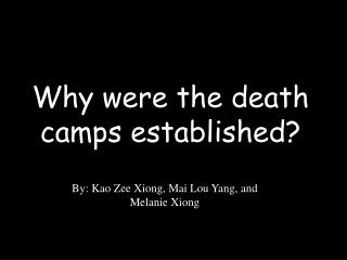 Why were the death camps established?
