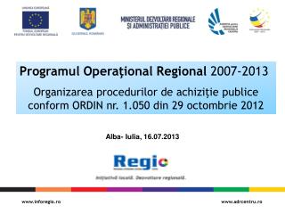 Programul Operaţional Regional 2007-2013