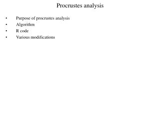 Procrustes analysis