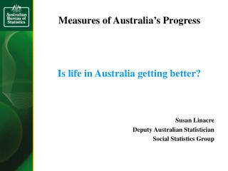 Measures of Australia’s Progress
