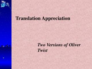 Translation Appreciation