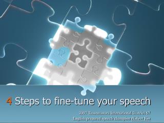 4 Steps to fine-tune your speech