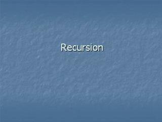 Recursion