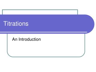 Titrations