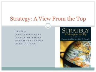 Strategy: A View From the Top