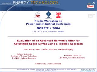 Evaluation of an Advanced Harmonic Filter for Adjustable Speed Drives using a Toolbox Approach